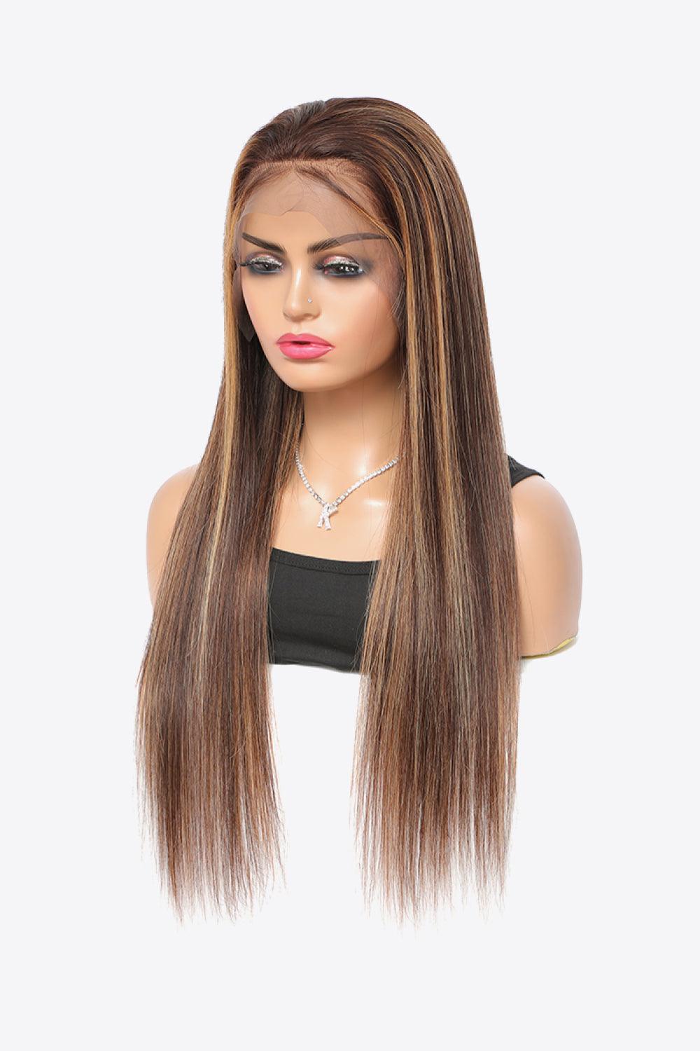 18" 160g 13*4" Lace Front Human Wigs in Brown Long 150% Density #p4/27 - Trendha