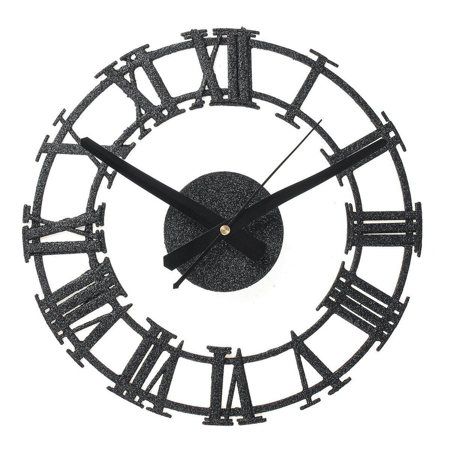 12'' Wall Decor Clock European Vintage Clock Large Roman Numerals Home Decor - Trendha