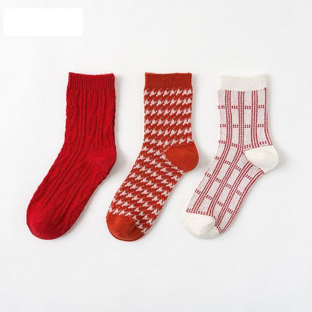 Women's Christmas Tube Sock Casual Cotton 12 Pairs Socks - Trendha