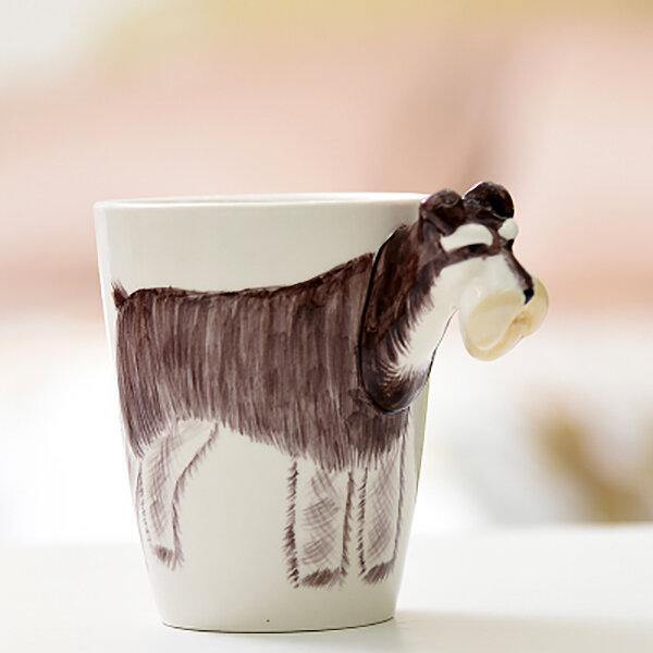 3D Ceramic Mug Pure Hand-painted Animal Cup Cartoon Cup Painted Coffee Mug - Trendha