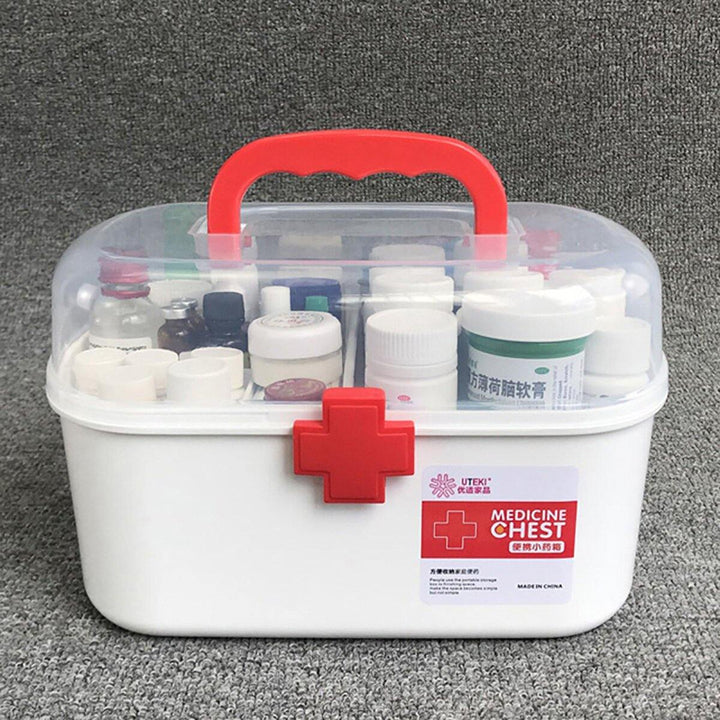 First Aid Kit Medicines Box Pill Storage Container Emergency Case - Trendha