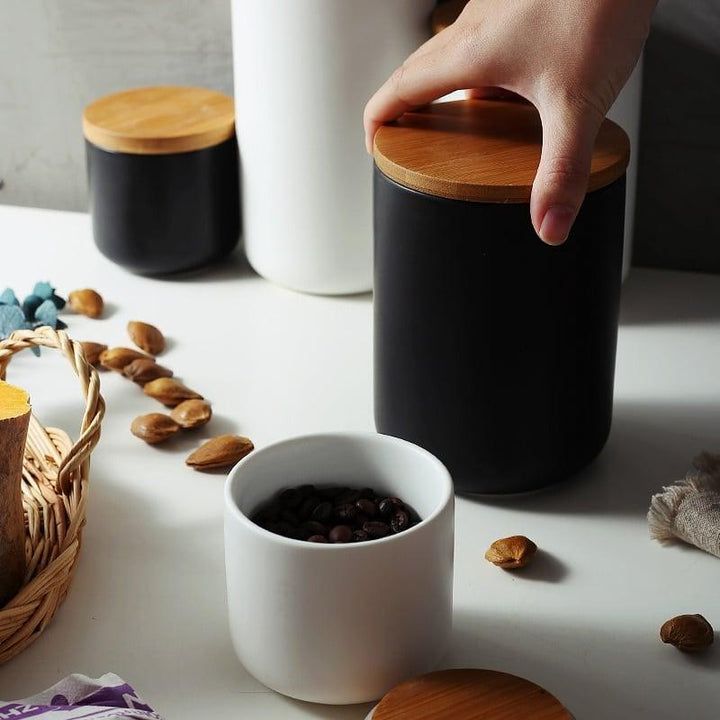Ceramic Storage Jar with Lid - Trendha