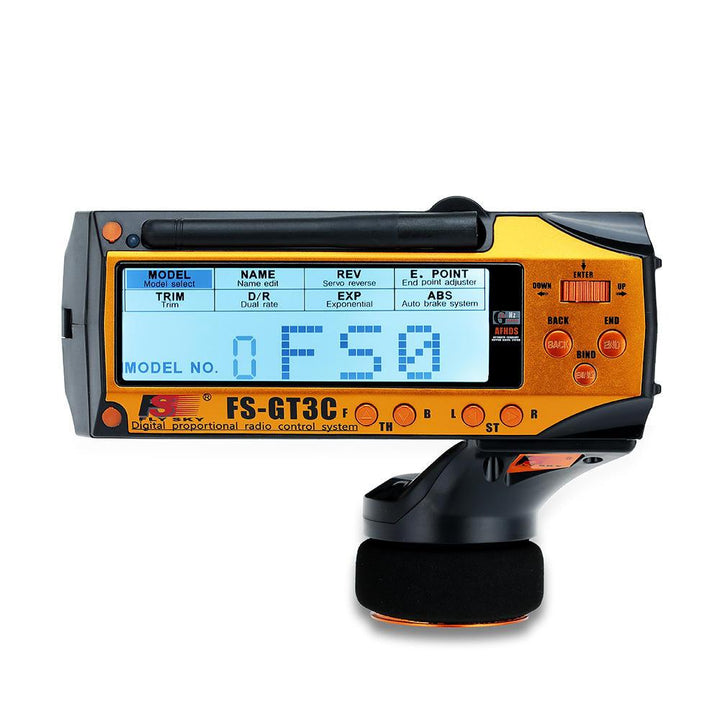 FlySky GT3C 2.4Ghz 3CH AFHDS LCD Screen PPM Output Transmitter with FS-GR3E 3CH Receiver for RC Boat Car - Trendha