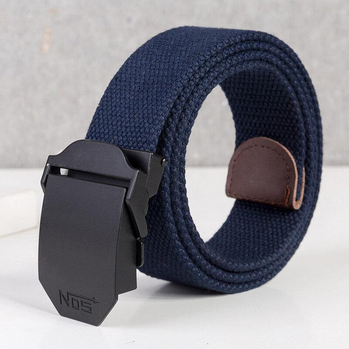 Automatic Buckle Belt Men's Alloy Buckle Belt Casual Knit Pants Belt - Trendha
