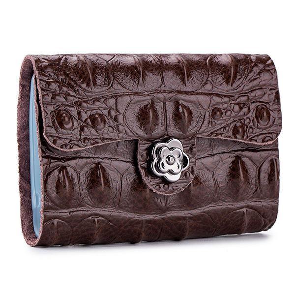 Women Solid Genuine Leather 26 Card Slot Wallet - Trendha