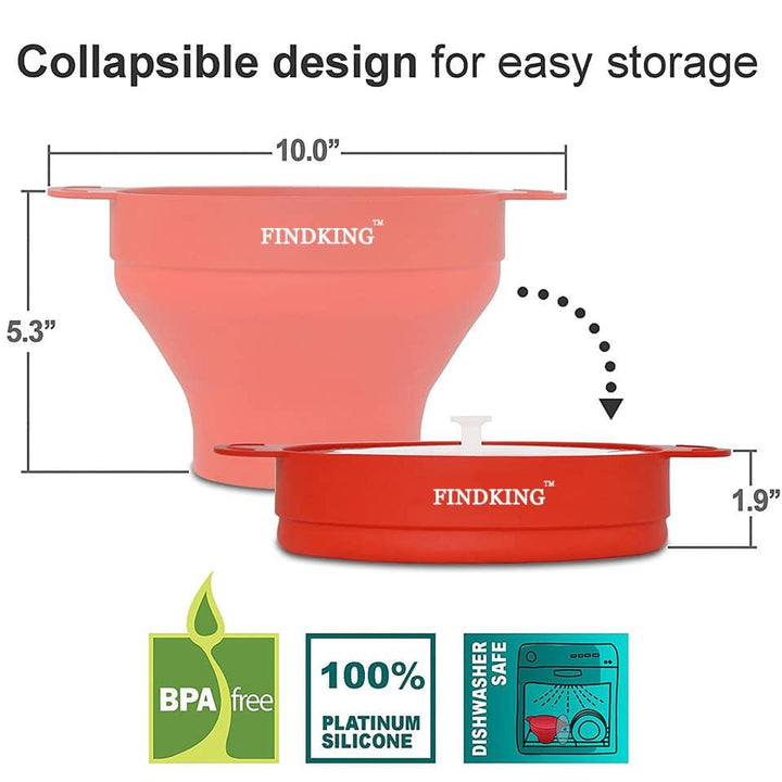 Collapsible Silicone Microwave Bowl for Popcorn - Trendha