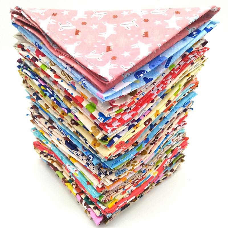Colorful Patterned Cotton Dog Scarves Set - Trendha