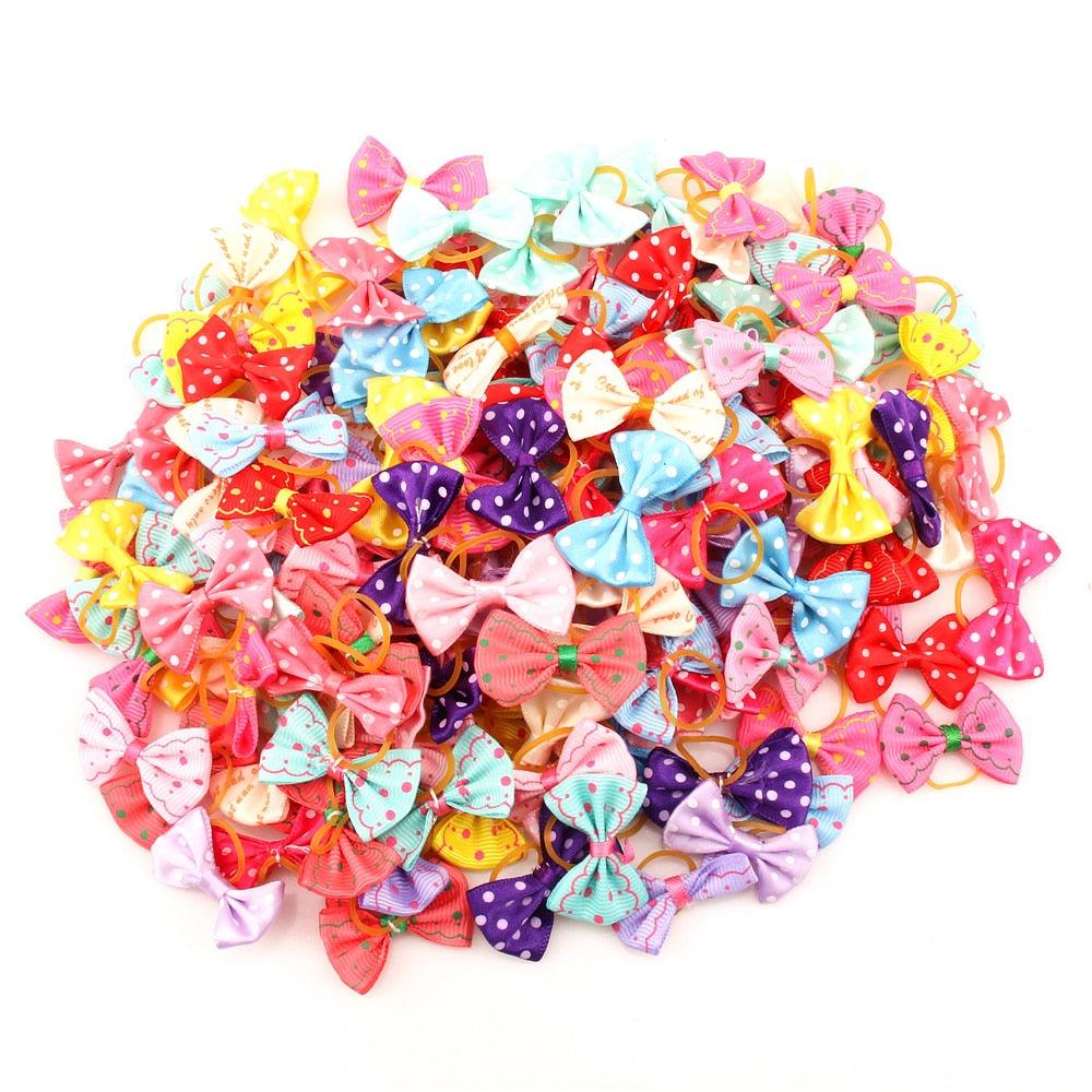 Colorful Small Hair Bows Set for Cat and Dog - Trendha