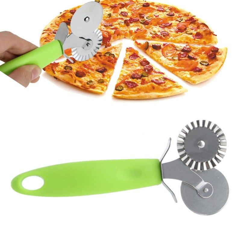 Convenient Eco-Friendly Stainless Steel Double Pizza Cutter - Trendha
