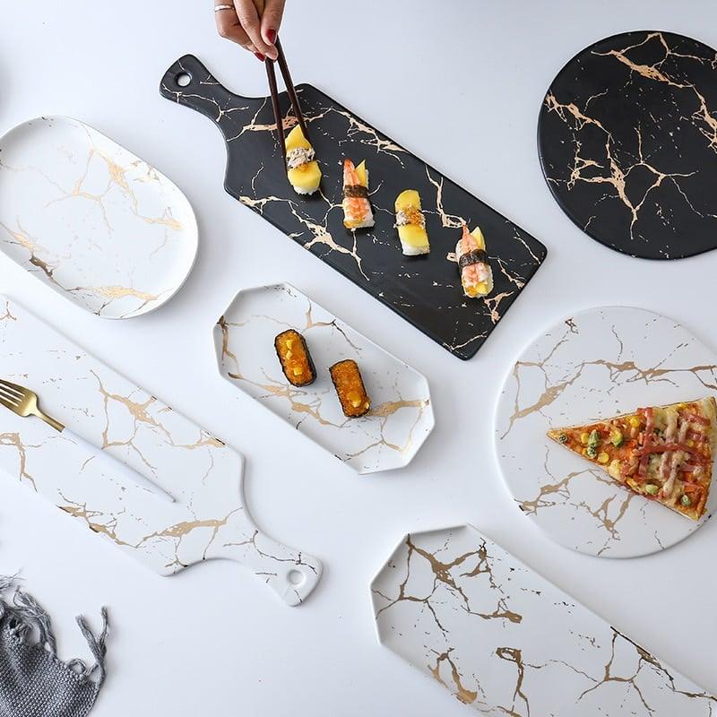 Creative Marble Patterned Tableware - Trendha