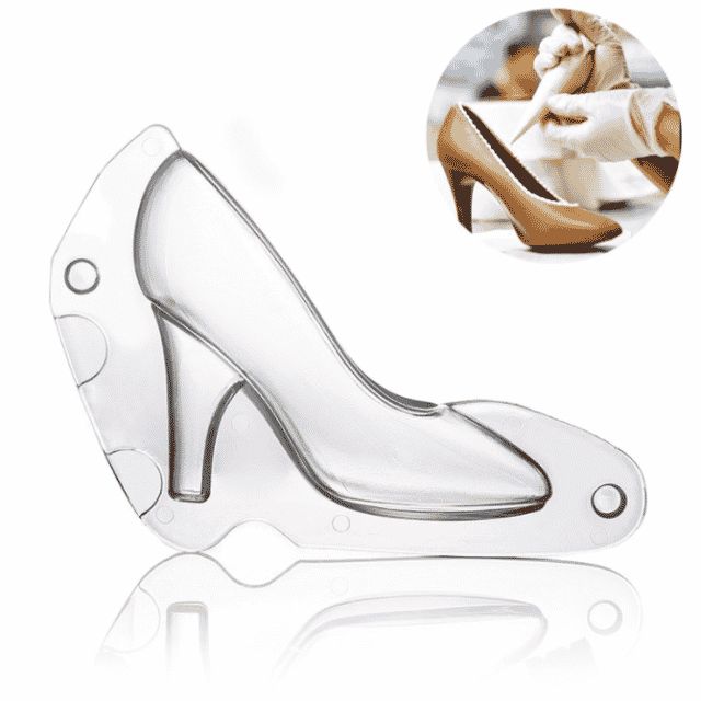 Creative Shoe Shaped Eco-Friendly Plastic Chocolate Mold
