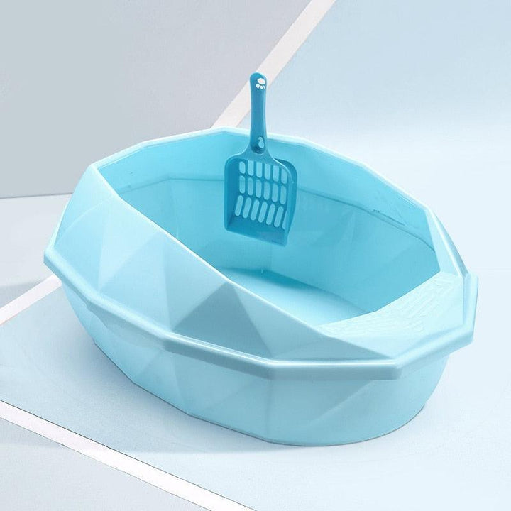 Crystal Shaped Detachable Semi-Enclosed Cat Toilet - Trendha