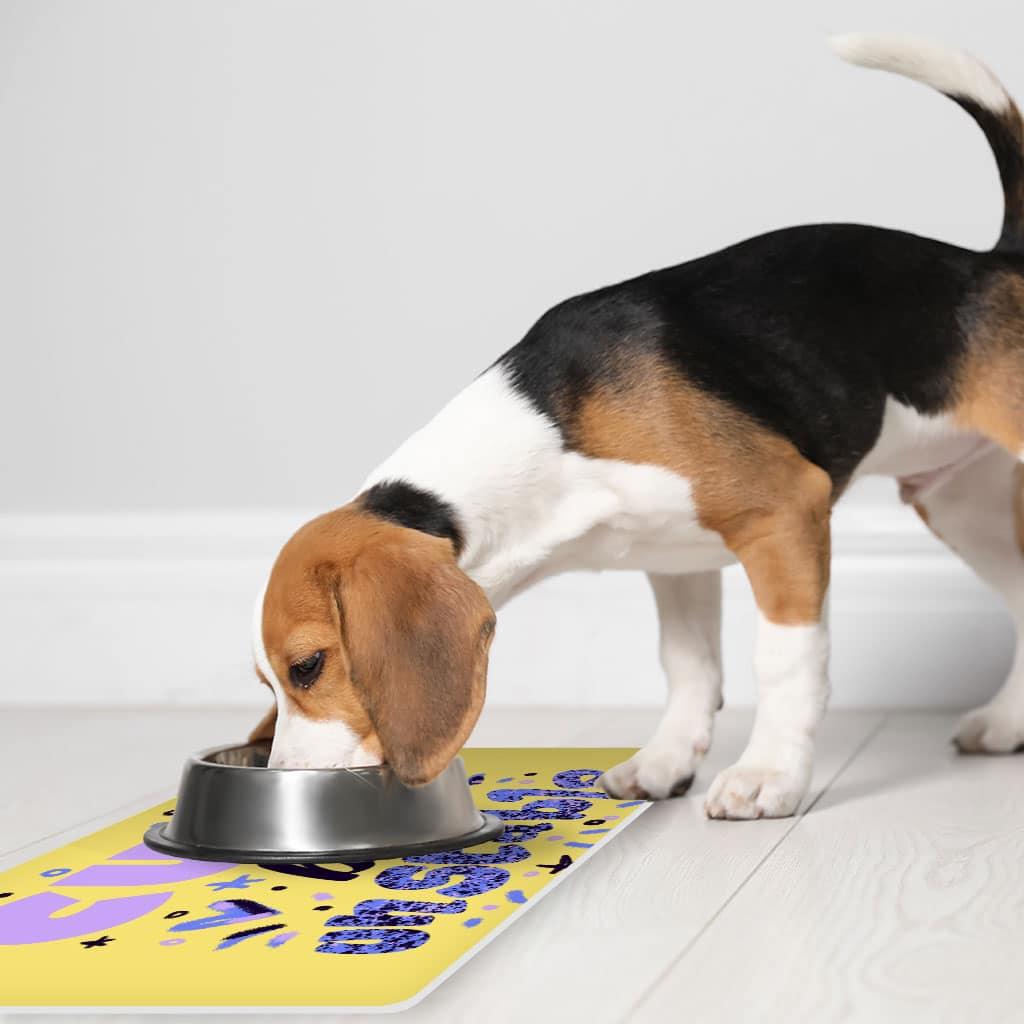 Cute but Unstable Pet Food Mat - Funny Design Anti-Slip Pet Bowl Mat - Graphic Pet Feeding Mat - Trendha