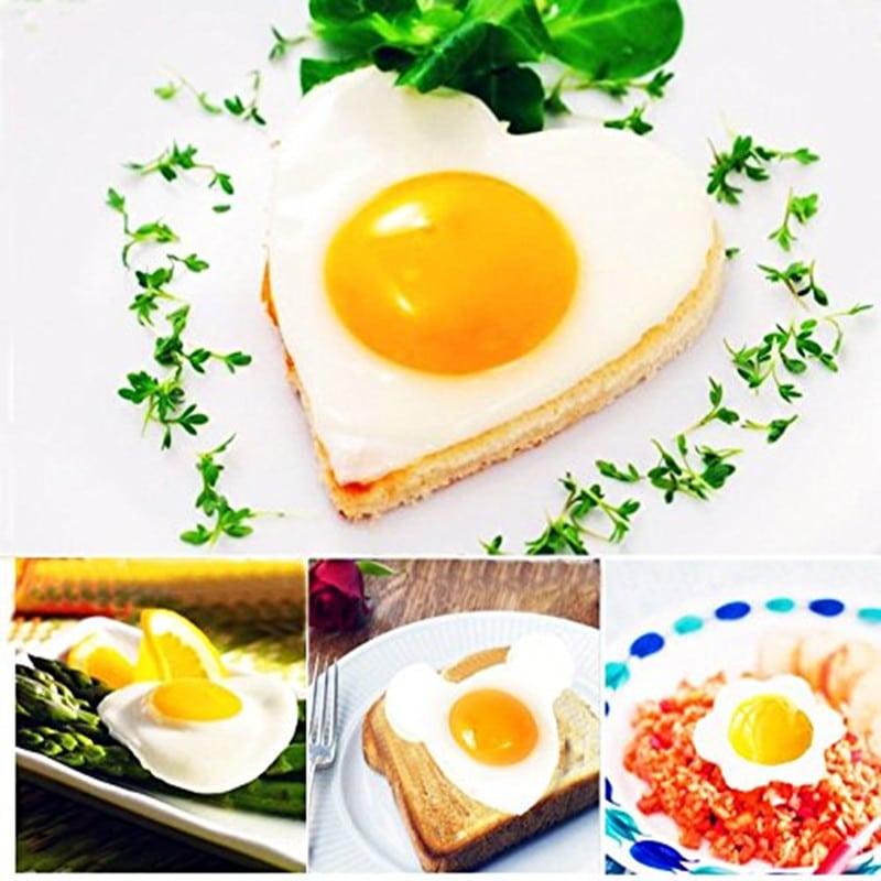Cute Easy-to-Use Eco-Friendly Stainless Steel Fried Egg Molds Set - Trendha