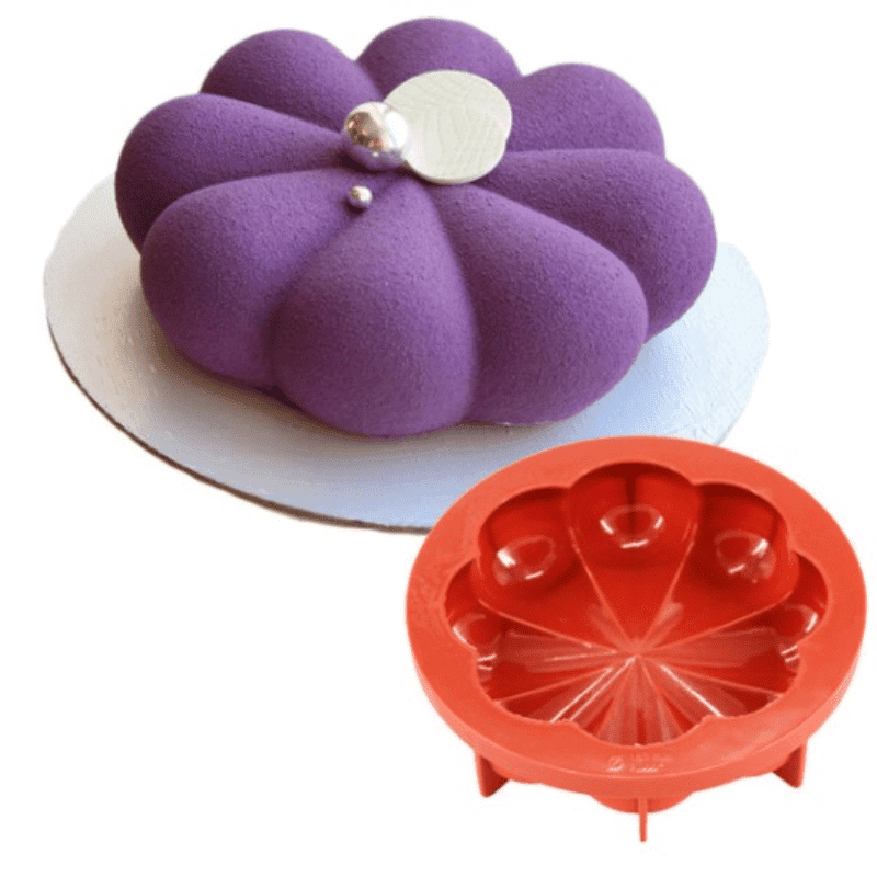 Cute Flower Shaped Non-Stick Eco-Friendly Silicone Cake Mold