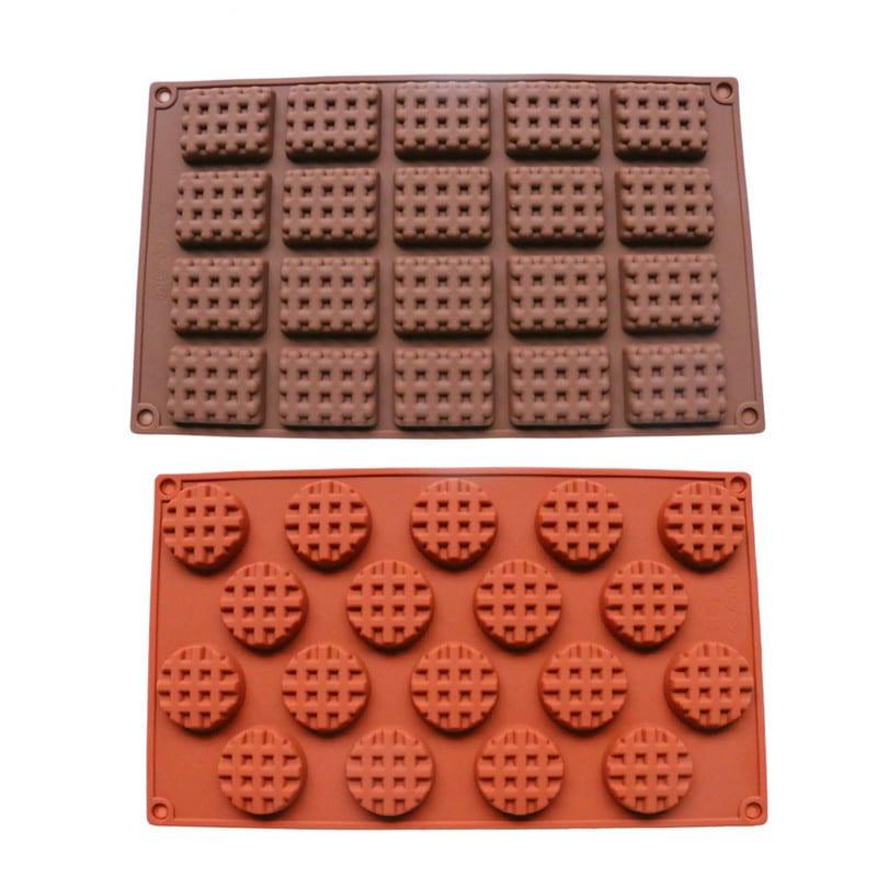 Two-Piece Silicone Grid Chocolate Mold Set