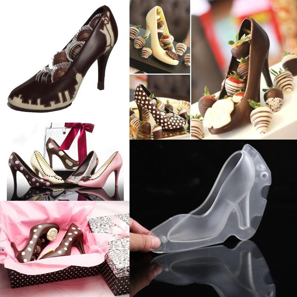 Cute Shoe Shaped Eco-Friendly Plastic Chocolate Mold