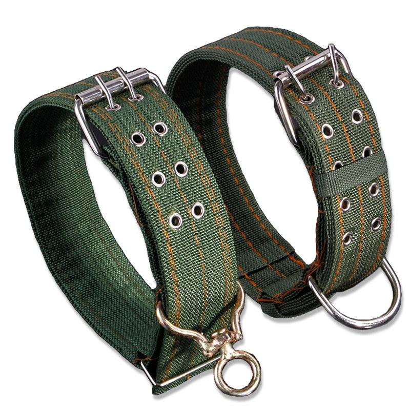 Cute Solid Army Green Canvas Dog's Collar - Trendha