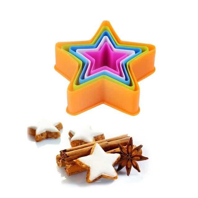 Cute Star Shaped Eco-Friendly Plastic Cookie Cutters Set - Trendha