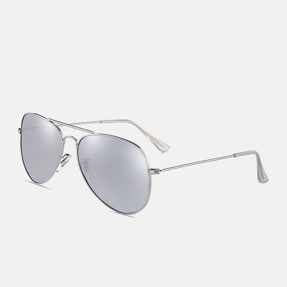 Unisex Alloy Full Frame Double Bridge Toad Glasses Polarized UV 400 All-match Retro Sunglasses - Trendha