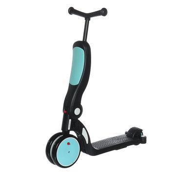 5 in1 Kid Child Kick Push Scooter Removable T Bar Seat 3 Wheels Adjustable Height - Trendha