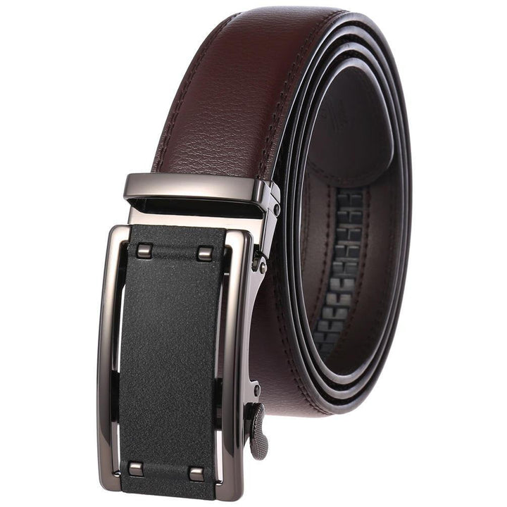 New Men's Two-layer Leather Belt Business Belt - Trendha