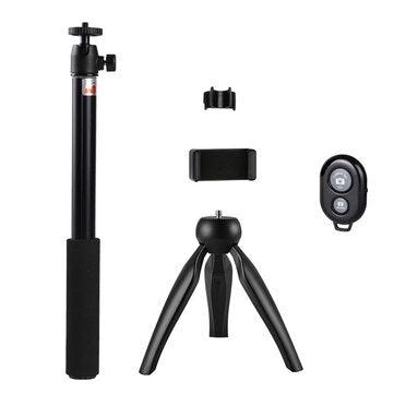 Wireless Selfie Stick Tripod with bluetooth Control Camera Stand Holder Universal Clip for iPhone Android Mobile Phone - Trendha