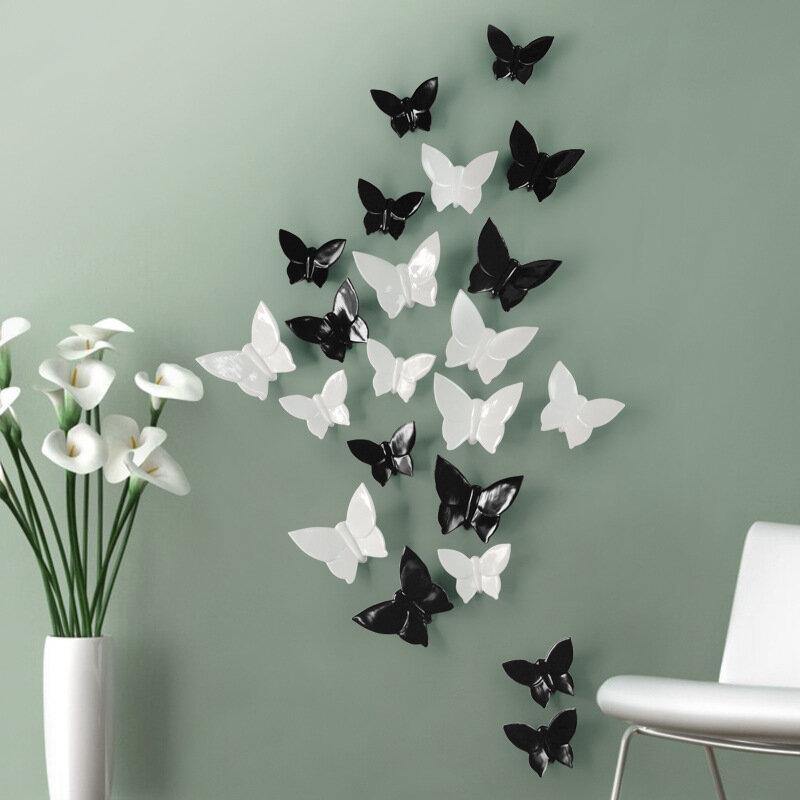 3D Resin Butterfly for Wall Poster Home Decoration TV Back Ground Wall Decoration Resin Artware Stickers - Trendha