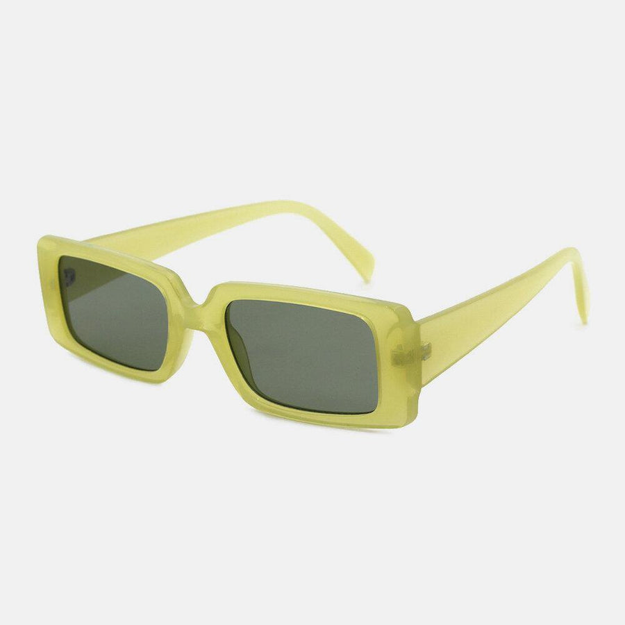 Unisex Solid Color Rectangular Full Frame Casual UV Protection Polarized Sunglasses - Trendha