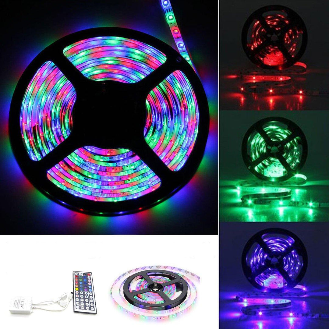 3528 SMD RGB LED Strip Light Kit with Remote Control, available in 3M, 5M, and 10M lengths. Ideal for Christmas Decorations - Trendha