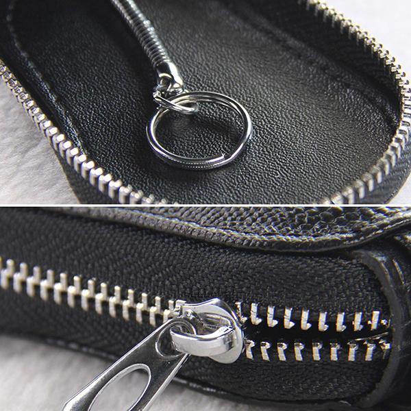 Men Women Genuine Leather Car Key Case Key Bag Wallet - Trendha