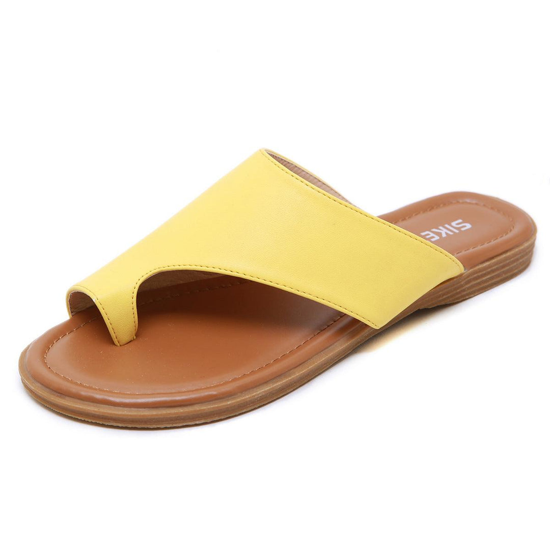 European And American Beach Large Size Casual Flat Sandals - Trendha
