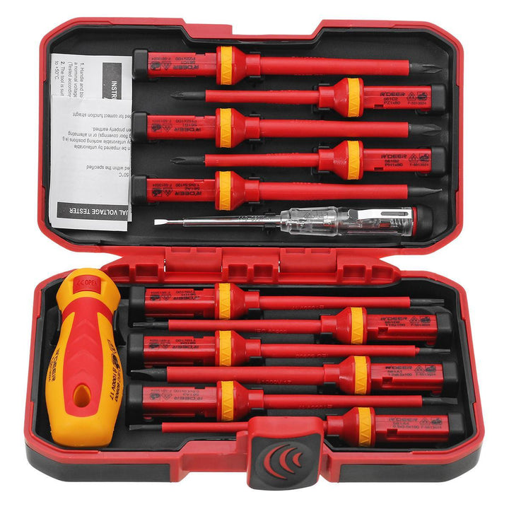13Pcs 1000V Electronic Insulated Screwdriver Set Phillips Slotted Torx CR-V Screwdriver Hand Tools - Trendha