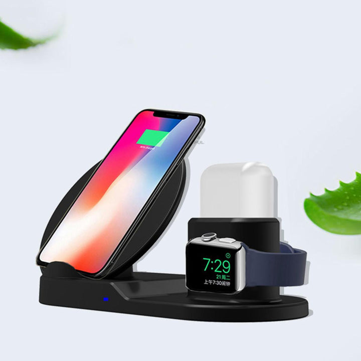 3 In 1 Qi Wireless Charger Phone Charger/Watch Charger/Earphone Charger For Smart Phone/iPhone/Apple Watch Series/Apple AirPods - Trendha