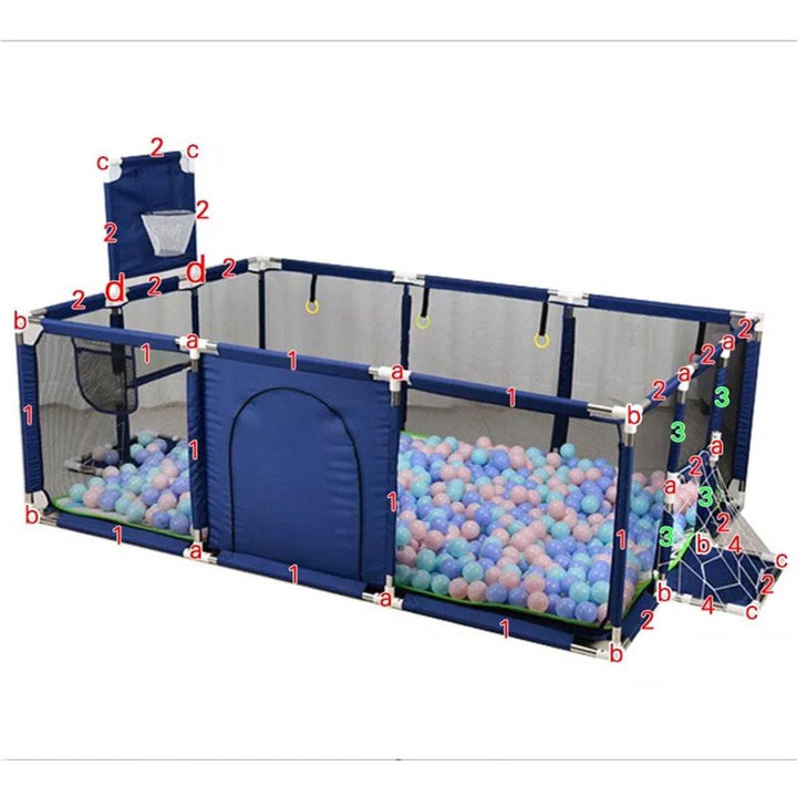 Baby Playpen Interactive Safety Gate Children Play Yards Tent Basketball Court - Trendha
