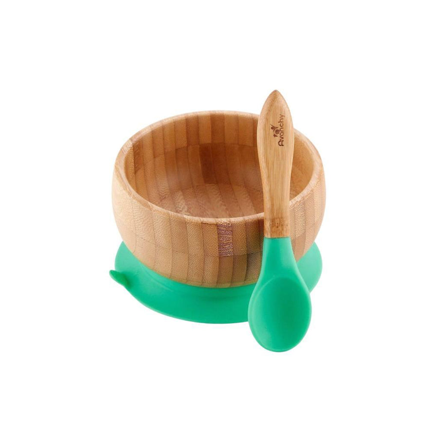 Bamboo Suction Baby Bowl + Spoon - Trendha