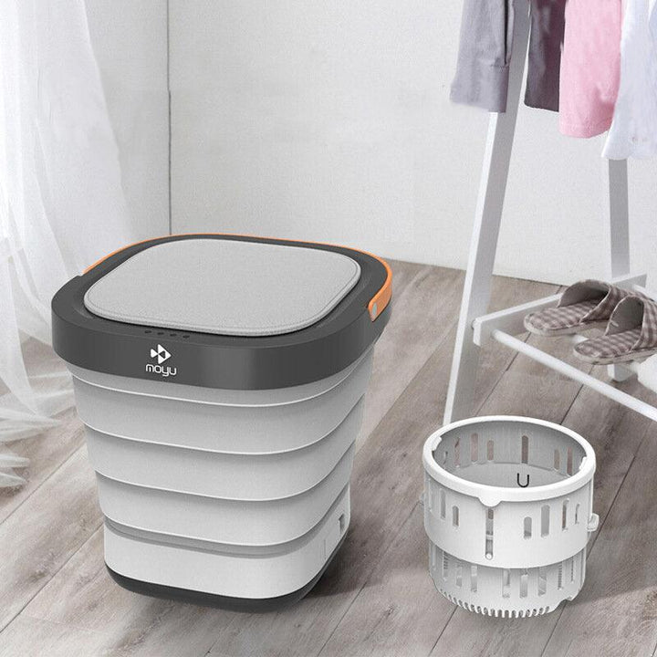 [2nd Version]Moyu XPB08-F2 2 in 1 Portable Mini Clothes Washing Machine Spin Dryer Compact Foldable Underwear Washer for Travel Home Camping Apartments Dorms RV Business - Trendha