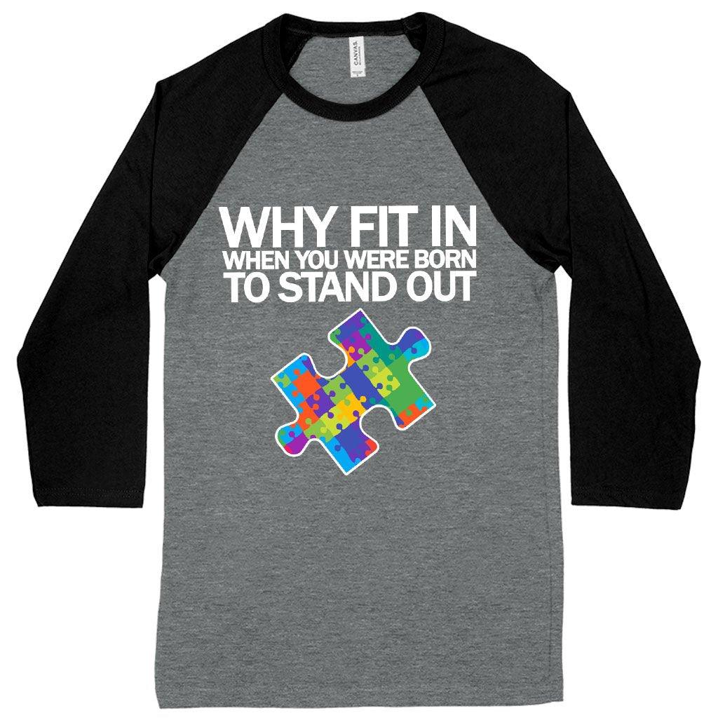 Autism Puzzle Baseball T-Shirt - Autism T-Shirt Ideas - Autism Awareness T-Shirt - Trendha