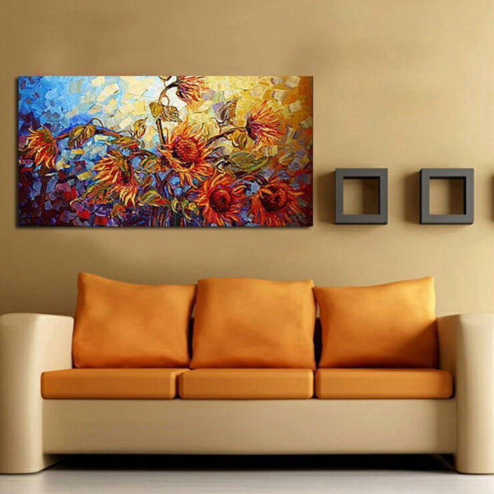 120x60cm Abstract Flower Canvas Print Art Oil Paintings Home Wall Decor Unframed - Trendha