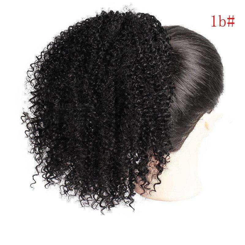 Women's African Drawstring Stretch Small Curly Wig - Trendha