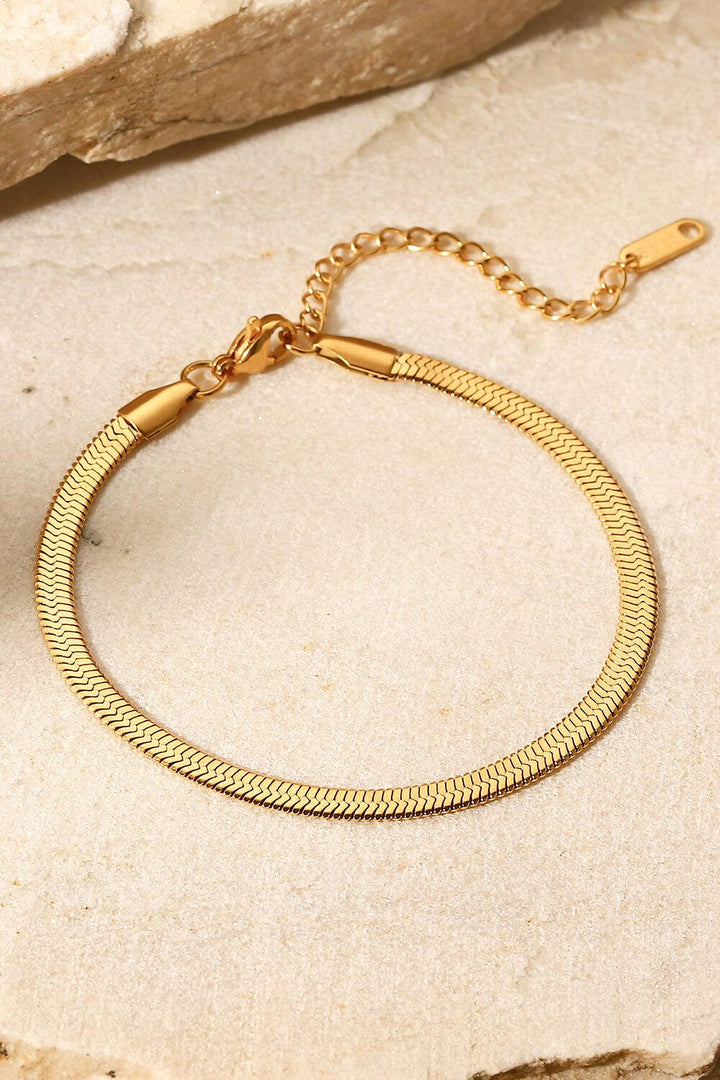Herringbone Chain Stainless Steel Bracelet - Trendha