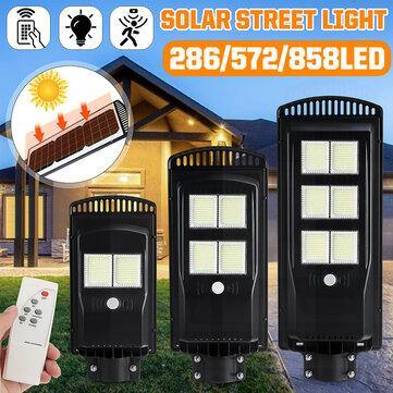 286/572/858LED Solar Street Light Radar Motion Sensor Outdoor Wall Lamp with Timing Function + Remote Control - Trendha