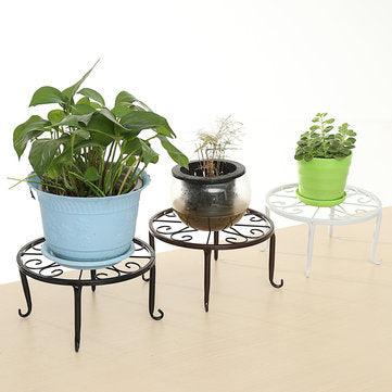 Wrought Iron Pot Plant Stand Flower Shelf Rack Holder Indoor Garden Display - Trendha