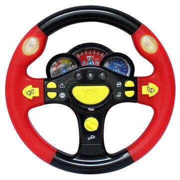 Simulation Steering Wheel with Light Copilots Pretend Play Driver Without Base Gamepad - Trendha
