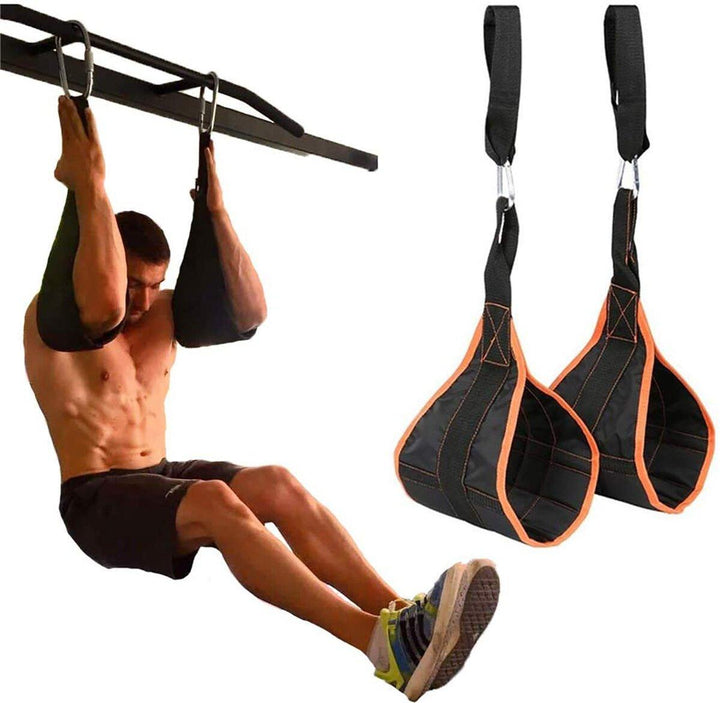 2PCS Home Abdominal Muscle Training Slings Straps Pull-ups Leg Hanging Raiser Gym Fitness Exercise Tools - Trendha