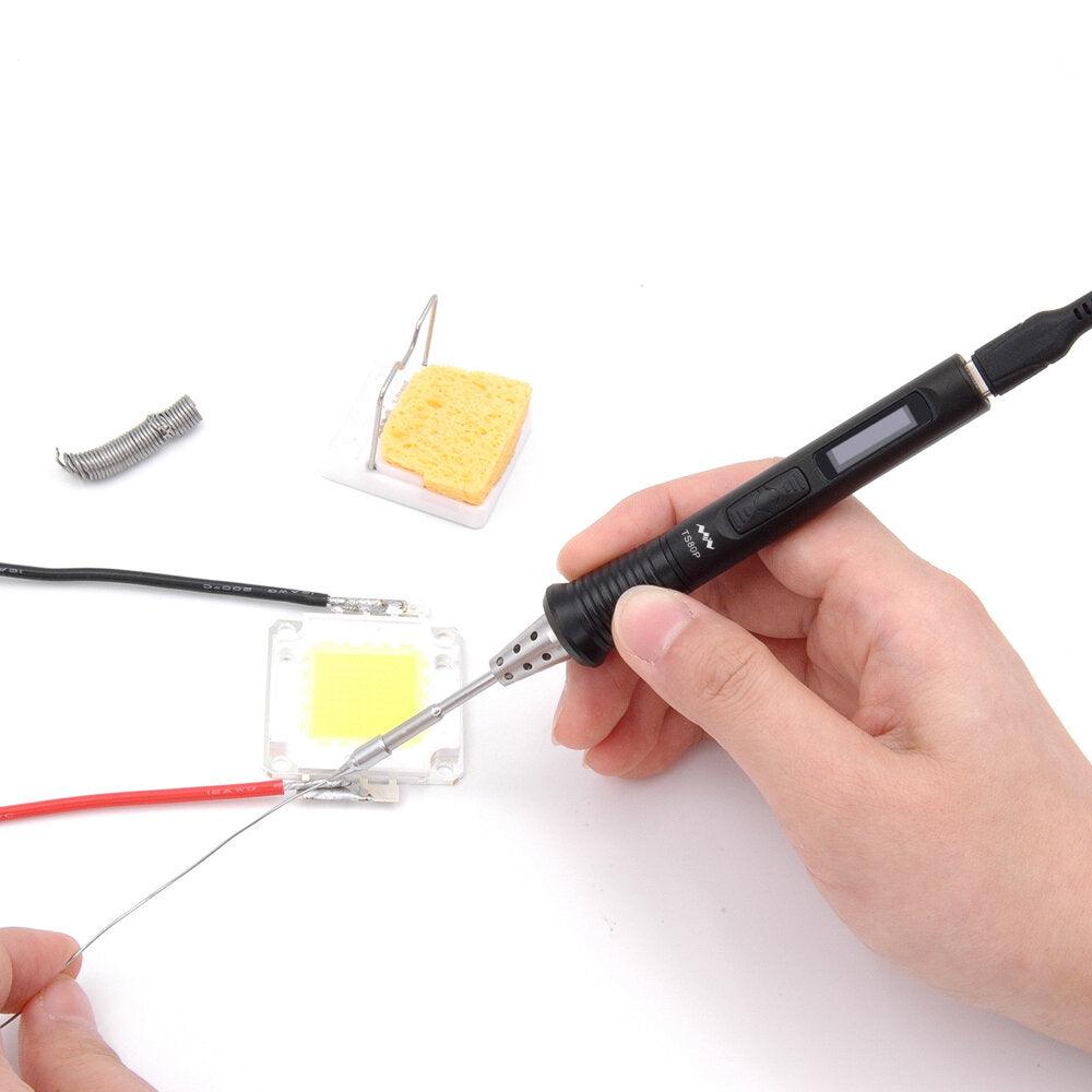 TS80P More 30W Soldering Iron Station OLED USB Type-C Programable Solder Iron Built-in STM32 Chip PD2.0/QC3.0 Standard Input - Trendha