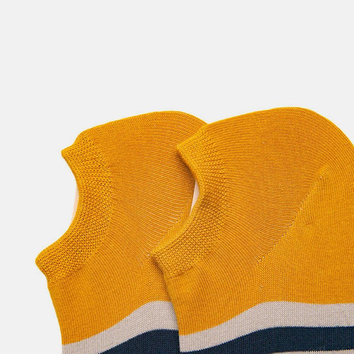 Socks Men's Tide Socks Stripes Shallow Mouth Cotton Sweat-Absorbent Sports Street Tide Socks Four Seasons - Trendha