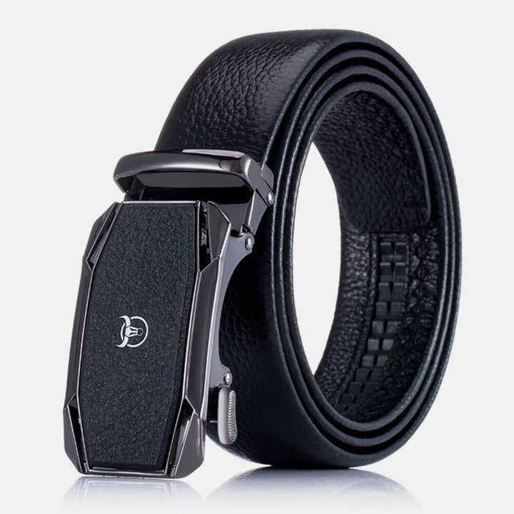 BULLCAPTAIN Genuine Leather First Layer Leather Business Casual Automatic Buckle Belt Leather Belt For Men - Trendha