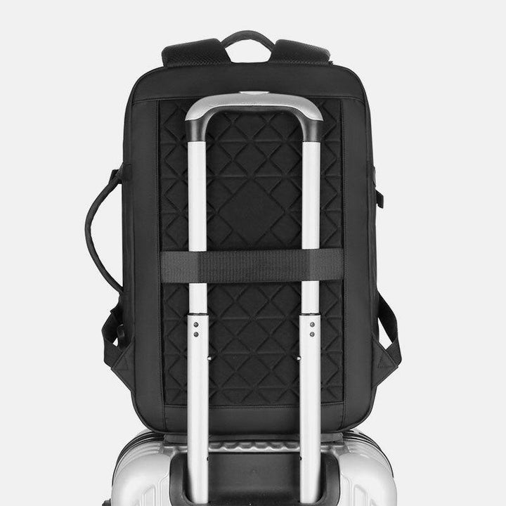 Men Nylon Large Capacity 14 Inch Laptop Bag Multi-layers Business Casual Travel Backpack With USB Charging - Trendha