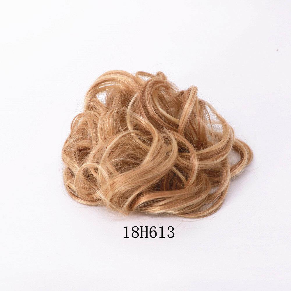 7 Colors Hair Bun Extensions Wavy Curly Messy Donut Chignons Hair Piece Wig Hairpiece - Trendha